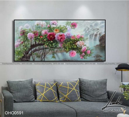 tranh hoa mau don 97 441x400 - Tranh Hoa Trừu Tượng  - OHO1352