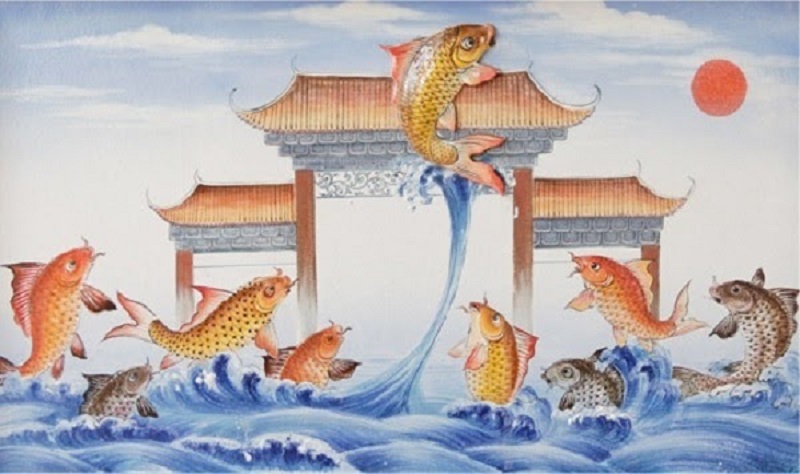 tranh ca 1 - Tranh cá chép trong ý nghĩa phong thủy Phương Đông