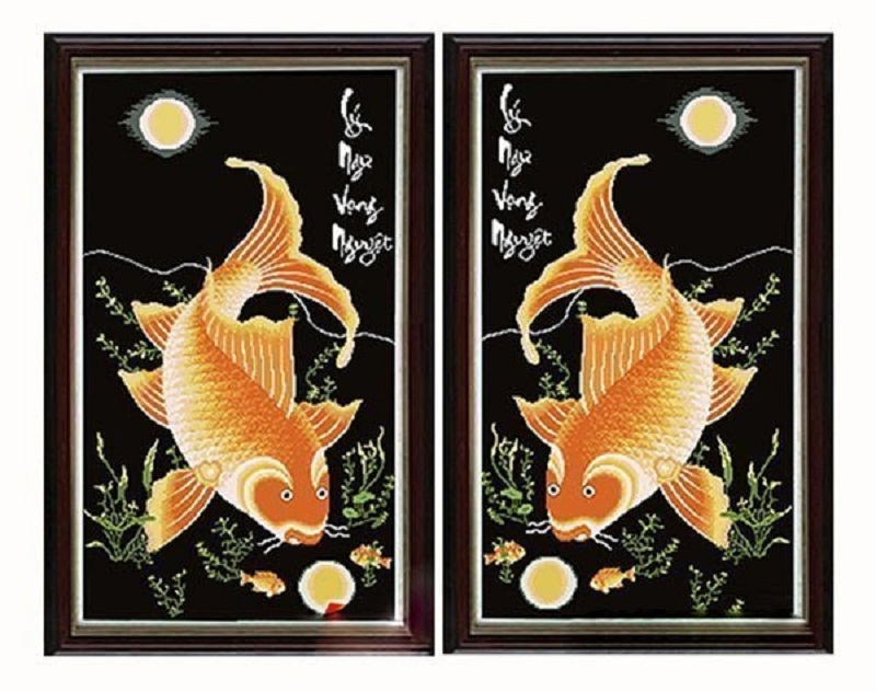 tranh ca 5 - Tranh cá chép trong ý nghĩa phong thủy Phương Đông