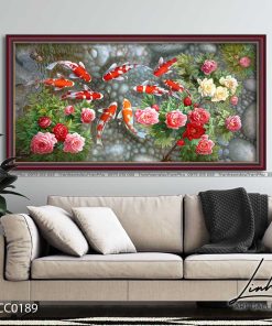 tranh ca chep hoa mau don 9 247x296 - Tranh Phong Cảnh Hoàng Hôn - OPC0757