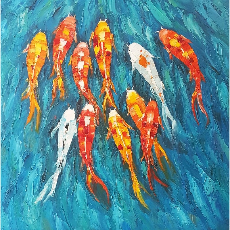 tranh ca koi 6 - Ý nghĩa của những bức tranh cá Koi và địa chỉ mua uy tín