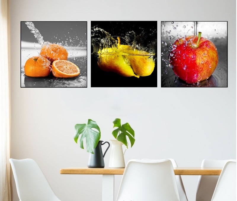 tranh hoa qua 2 - “Mãn nhãn” với các mẫu tranh hoa quả treo phòng bếp tinh tế, hiện đại