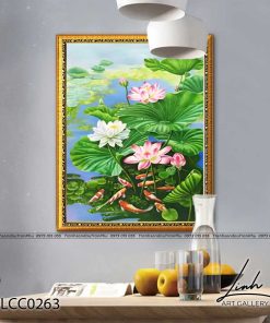 tranh ca chep hoa sen 14 247x296 - Tranh Cá Chép Hoa Sen - LCC0263