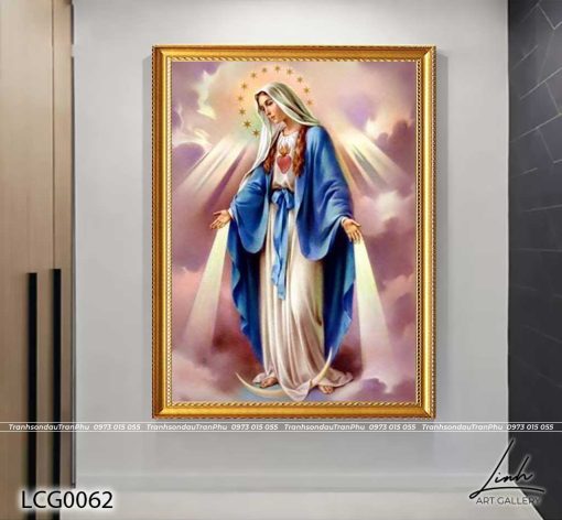tranh duc me maria 7 510x472 - Tranh Đức Mẹ Maria - LCG0062