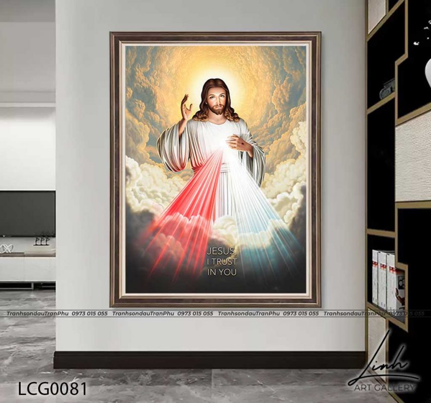 tranh long chua thuong xot 856x800 - Tranh Lòng Chúa Thương Xót - LCG0038