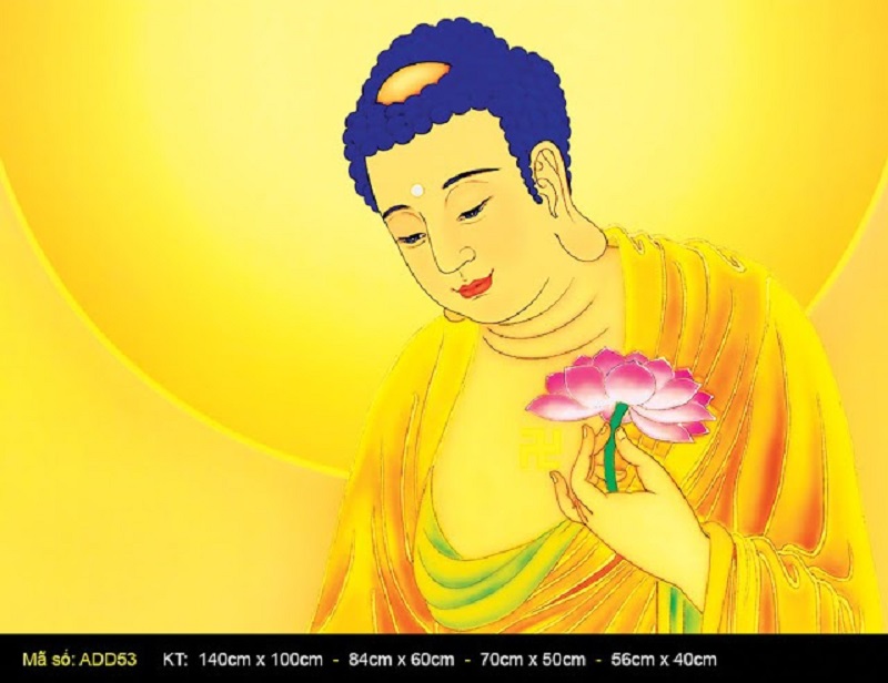 tranh phat a di da 3 - 5 ý nghĩa sâu sắc của tranh Phật A Di Đà treo tường phòng khách