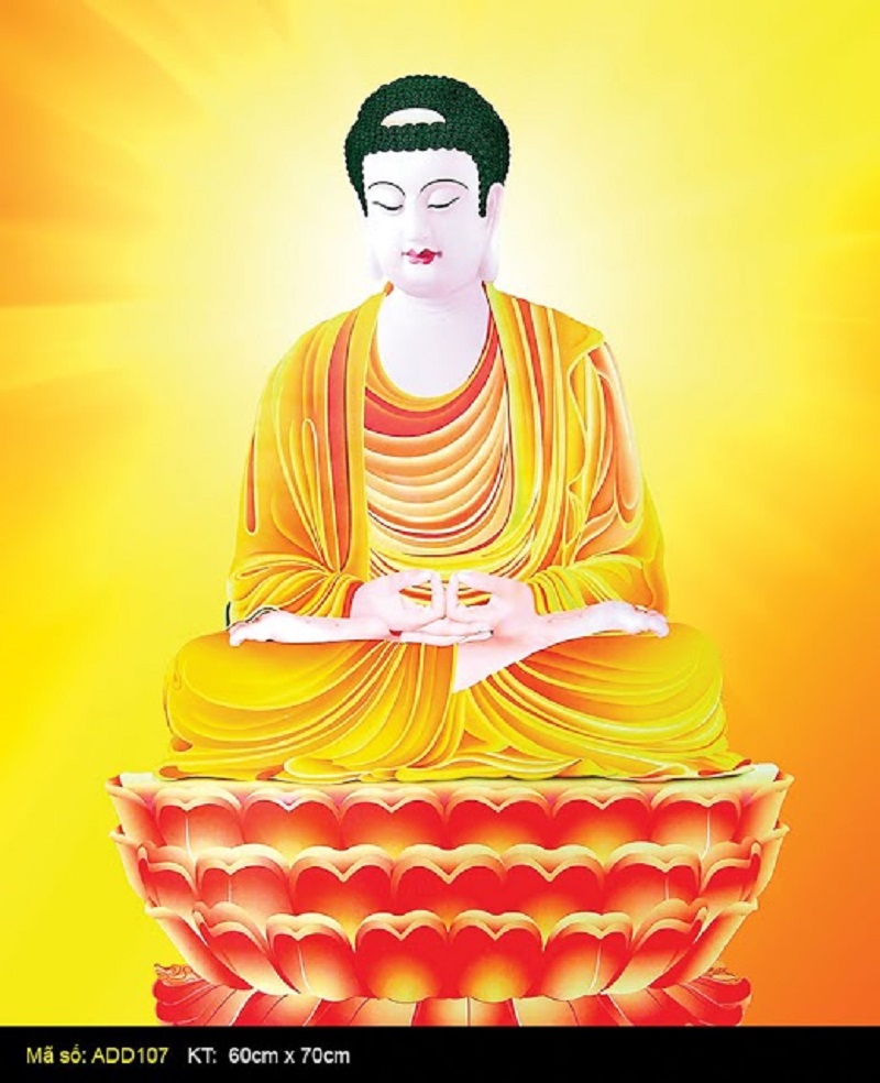 tranh phat a di da 5 - 5 ý nghĩa sâu sắc của tranh Phật A Di Đà treo tường phòng khách