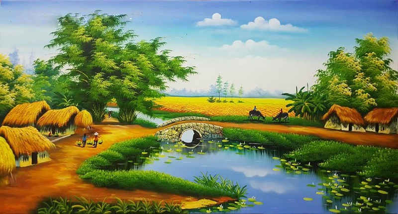 tranh son dau phong canh 1 - Các mẫu tranh sơn dầu phong cảnh được ưa chuộng nhất hiện nay
