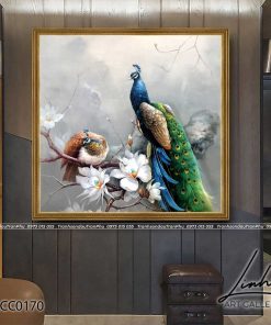 tranh chim cong 130 247x296 - Phong Cảnh Thiên Nhiên - OPC0301