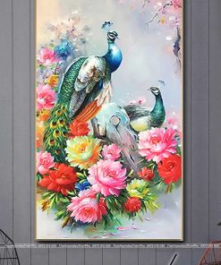 tranh chim cong hoa mau don 17 247x296 - Tranh Phong Cảnh Trừu Tượng - OPC0478