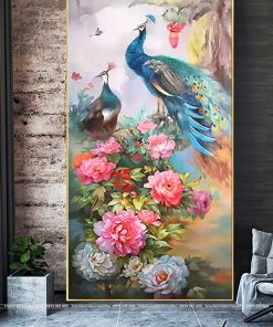 tranh chim cong hoa mau don 20 247x296 - Tranh Phượng Hoàng Hoa Mẫu Đơn - LPH0042