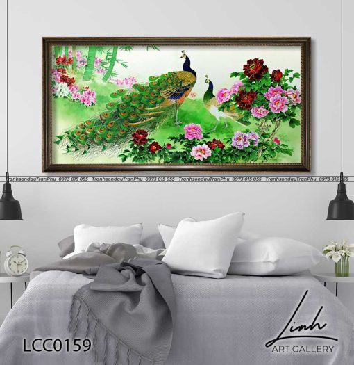 tranh chim cong hoa mau don 32 510x525 - Tranh Chim Công Hoa Mẫu Đơn - LCC0159