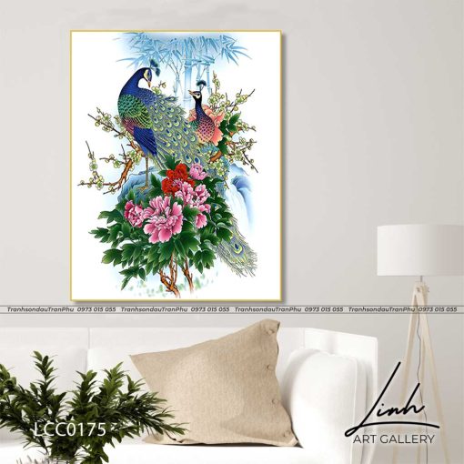 tranh chim cong hoa mau don 36 510x510 - Tranh Chim Công Hoa Mẫu Đơn - LCC0175