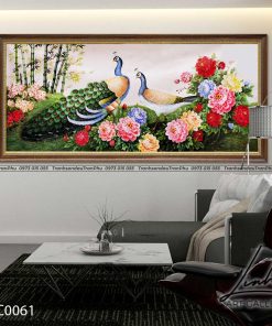tranh chim cong hoa mau don 5 247x296 - Tranh Phong Cảnh Biển - OPC0586