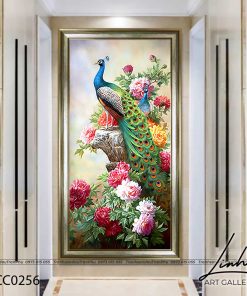 tranh chim cong hoa mau don 54 247x296 - Tranh Chim Công Hoa Mẫu Đơn - LCC0256