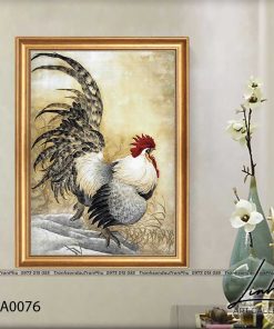 tranh con ga 76 247x296 - Tranh Chim Công Hoa Mẫu Đơn - LCC0101