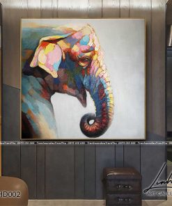 tranh con voi 1 247x296 - Tranh Phố Cổ Hà Nội - LPC0121