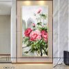 tranh hoa mau don 123 100x100 - Tranh Hoa Mẫu Đơn - OHO1359