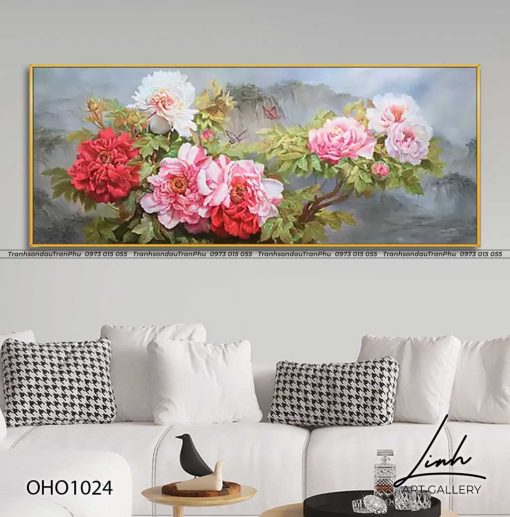 tranh hoa mau don 80 510x517 - Tranh Hoa Mẫu Đơn - OHO1024