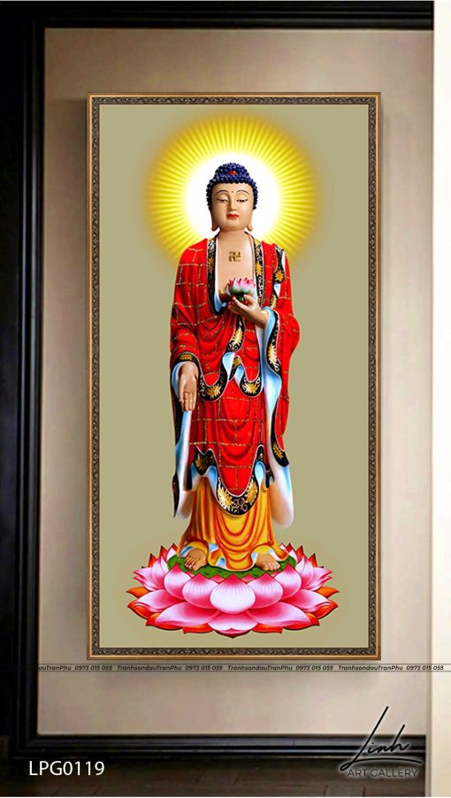 tranh phat a di da 20 510x902 - Tranh Phật A Di Đà - LPG0119