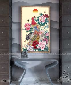 tranh phuong hoang hoa mau don 16 247x296 - Tranh Phượng Hoàng Hoa Mẫu Đơn - LPH0034