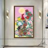 tranh phuong hoang hoa mau don 20 100x100 - Tranh Phượng Hoàng Hoa Mẫu Đơn - LPH0042
