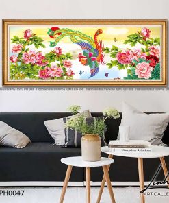 tranh phuong hoang hoa mau don 24 247x296 - Tranh Cá Chép Hoa Sen - LCC0119