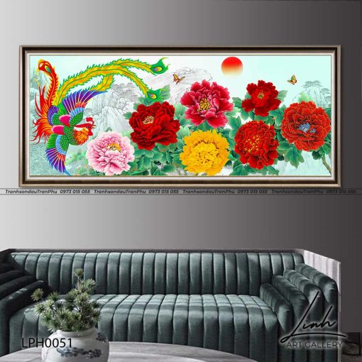 tranh phuong hoang hoa mau don 26 510x510 - Tranh Phượng Hoàng Hoa Mẫu Đơn - LPH0051