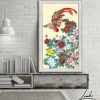 tranh phuong hoang hoa mau don 45 100x100 - Tranh Phượng Hoàng Hoa Mẫu Đơn - LPH0099