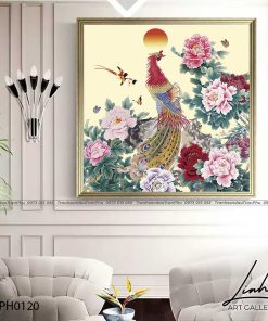 tranh phuong hoang hoa mau don 51 247x296 - Tranh Phượng Hoàng Hoa Mẫu Đơn - LPH0120