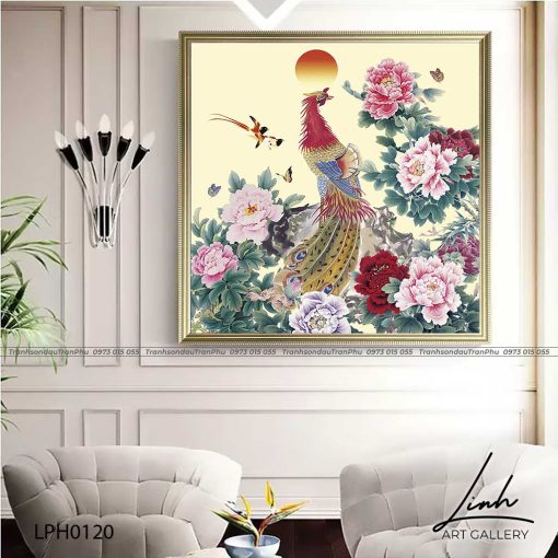 tranh phuong hoang hoa mau don 51 510x510 - Tranh Phượng Hoàng Hoa Mẫu Đơn - LPH0120